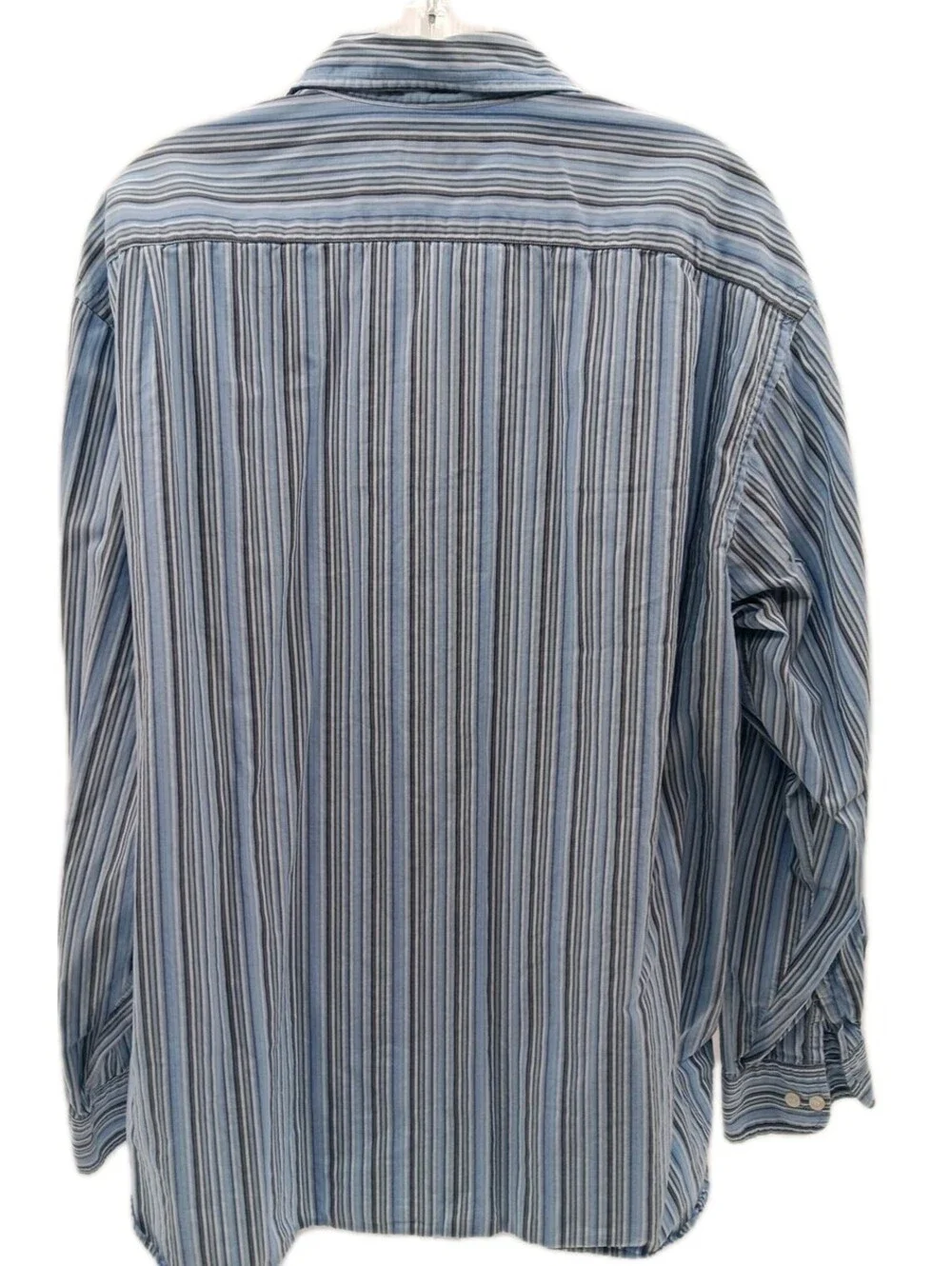 J. Crew Shirt Mens Large Baby Blue Striped Long Sleeve Button Down Casual Work